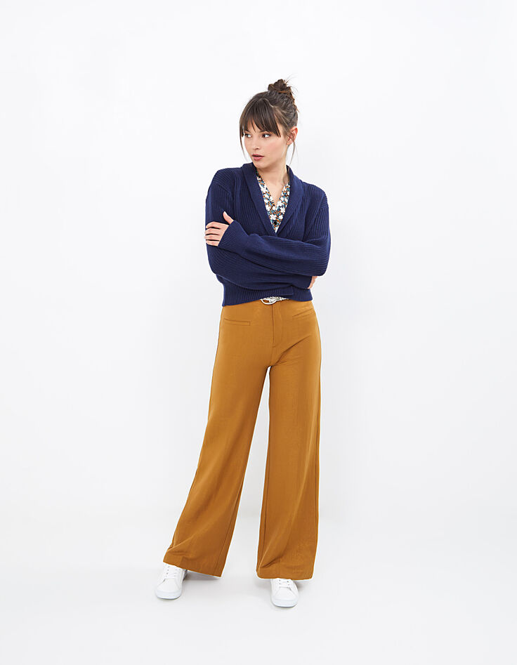 Cardigan marine en tricot avec 4 boutons I.Code-6 Cardigan marine en tricot avec 4 boutons I.Code-6