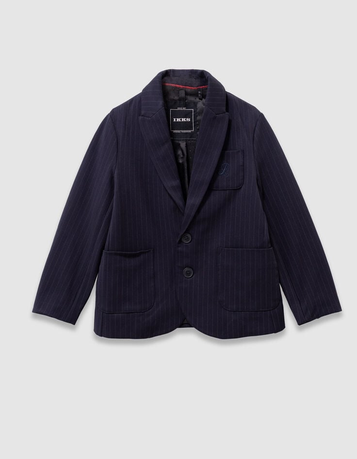 Marine blazer met pinstripes jongens-1 Marine blazer met pinstripes jongens-1