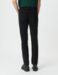 Zwarte slim broek fijne ribfluweel Heren-3