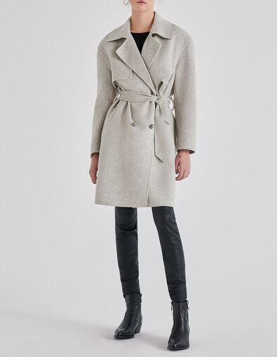 Women’s light taupe trench coat - IKKS