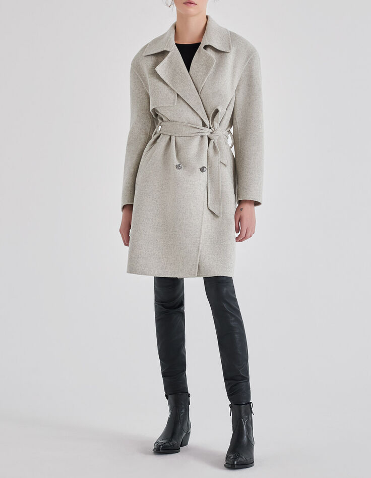 Women’s light taupe trench coat-1