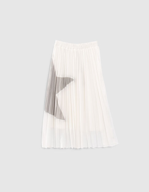 Girls’ white pleated long skirt - IKKS