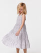 Robe longue noire imprimé graphique fille-1