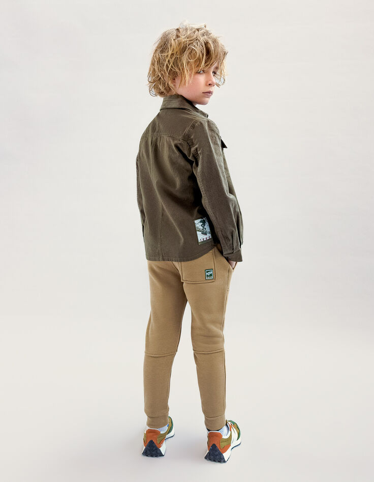 Boys’ camel joggers with textured details-2