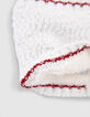 Cremeweiße Strickmütze und -snood für Babymädchen-5
