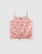 Girls’ violet psychedelic flower print camisole-1
