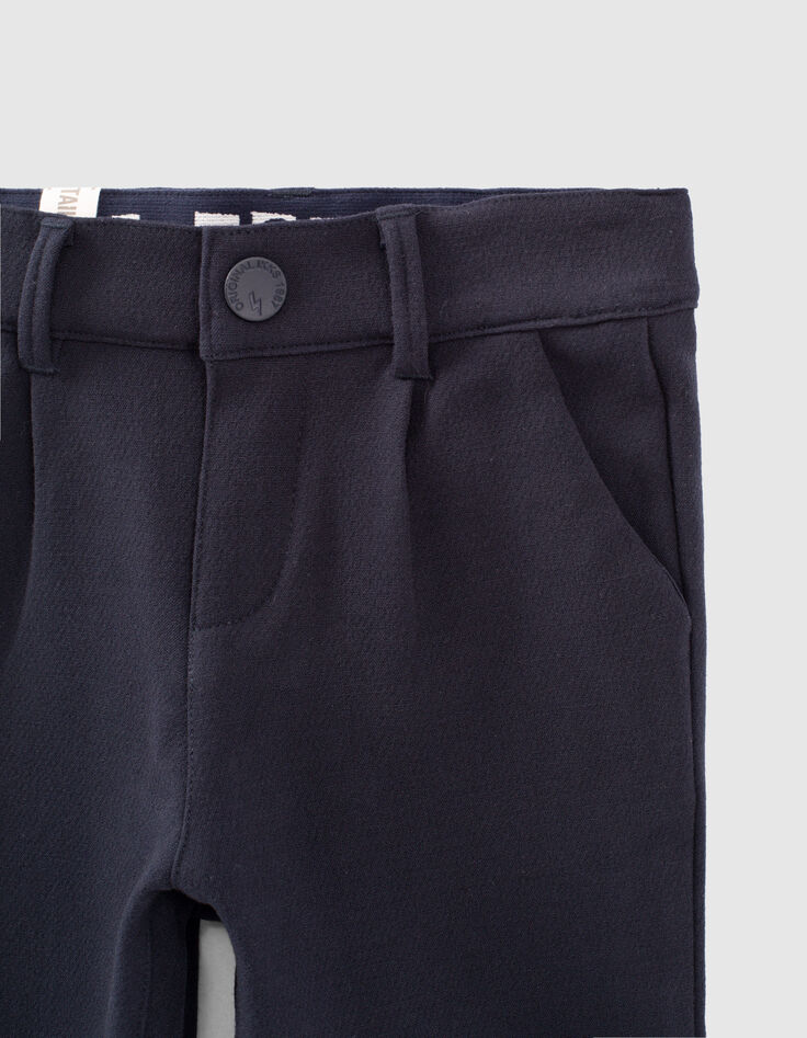 Navy tricot chinobroek jongens -3