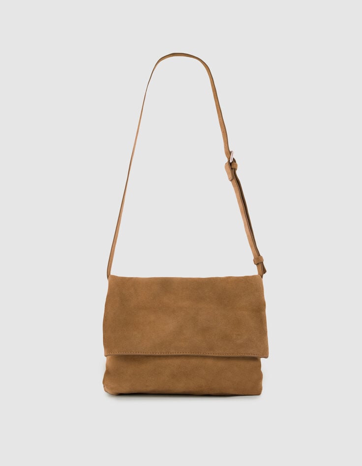 Messenger tas camel leer Fluwelen Dames-2