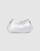 Sac à main argenté décor clous fille-4
