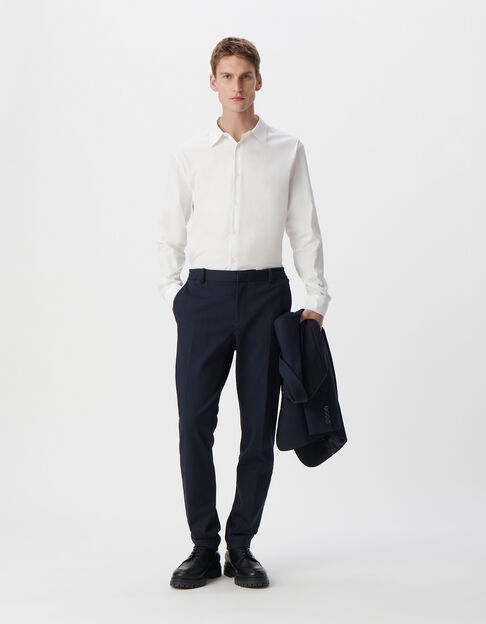 Pantalon de costume SLIM marine maille Milano Homme - IKKS