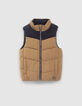 Ärmellose Wende-Steppweste, camel/marineblau, für Jungs-3