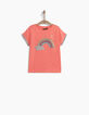 Camiseta rosa flúor niña-1