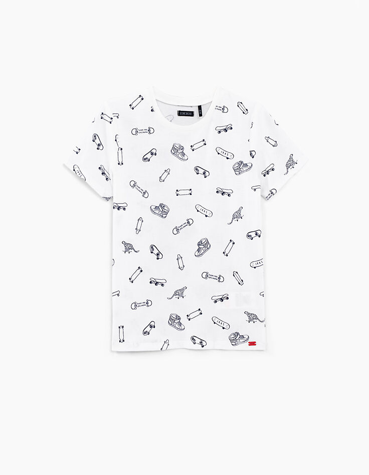 Boys' off-white skateboard and trainers print T-shirt-1