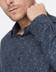 Camisa slim azul marino tela Liberty floral Hombre-2