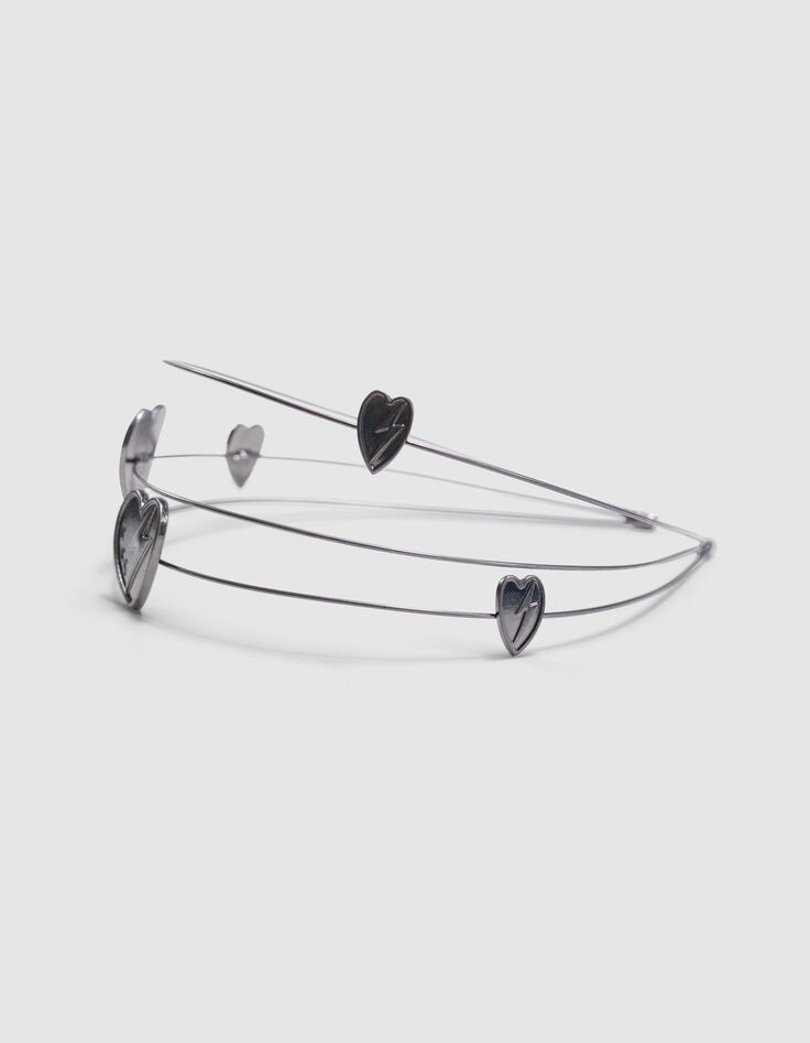 Diadeem metalgun met hartjes-bliksems meisjes-8