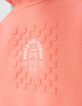 Boys’ neon orange cardigan, embossed checkerboard on back-6