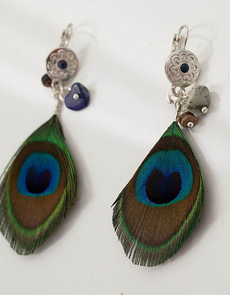 Boucles d'oreilles paon femme-4 Boucles d'oreilles paon femme-4