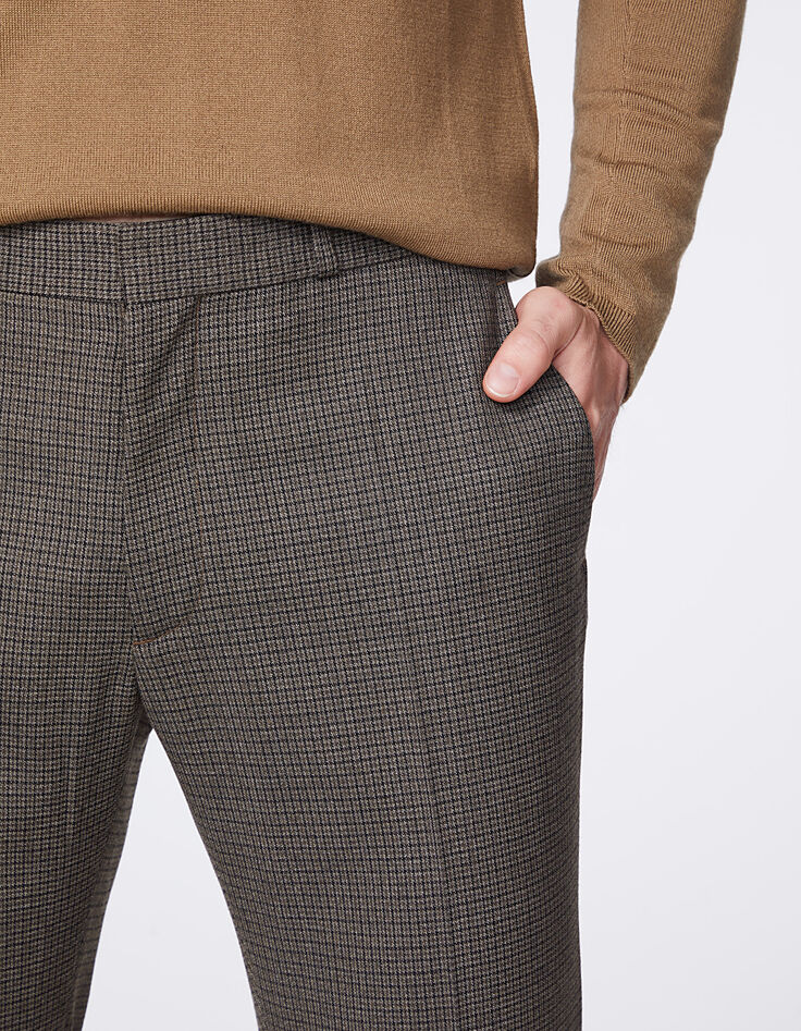 Men’s mink checked suit trousers-4 Men’s mink checked suit trousers-4