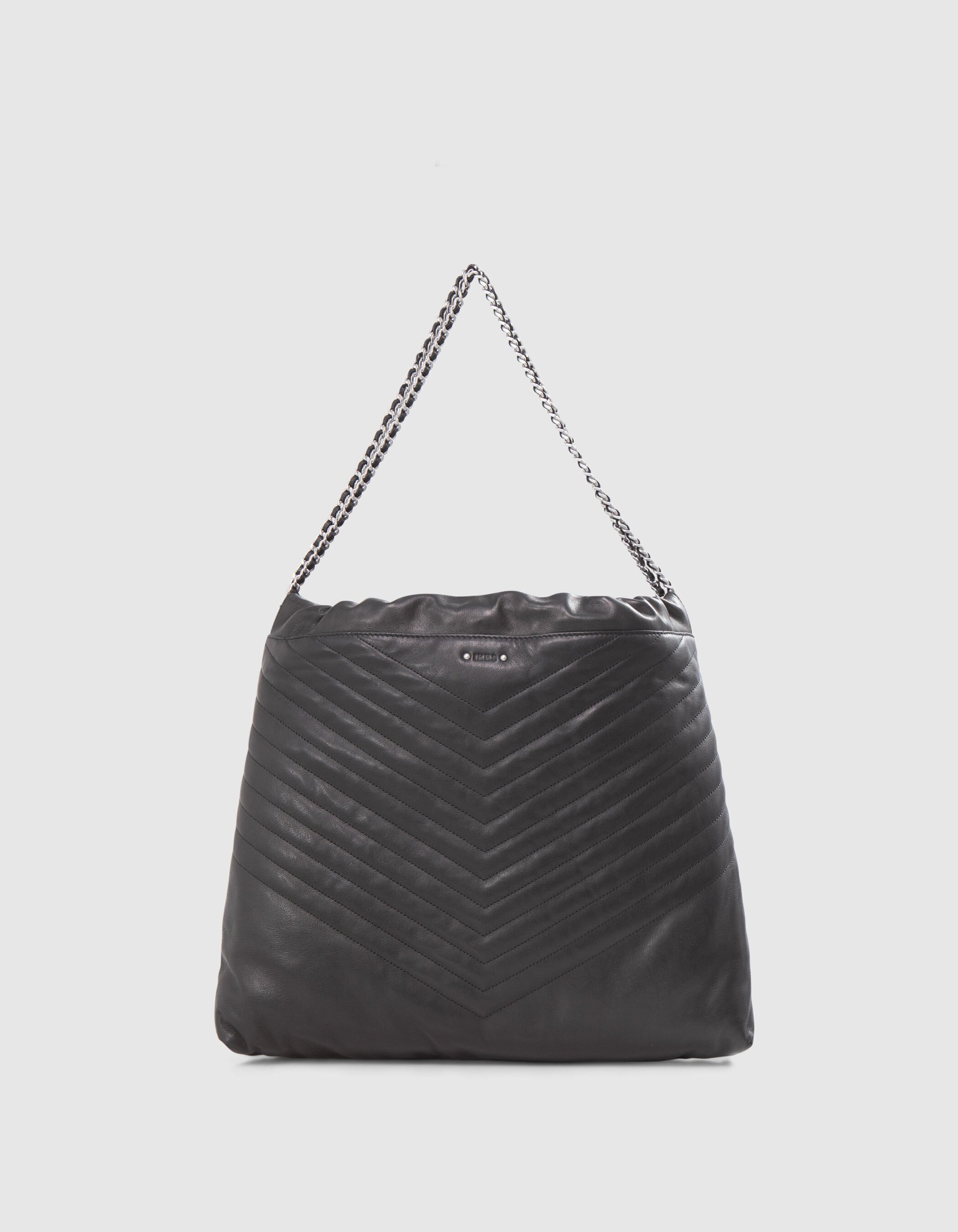 Sac seau 1440 noir cuir Taille Large Femme IKKS