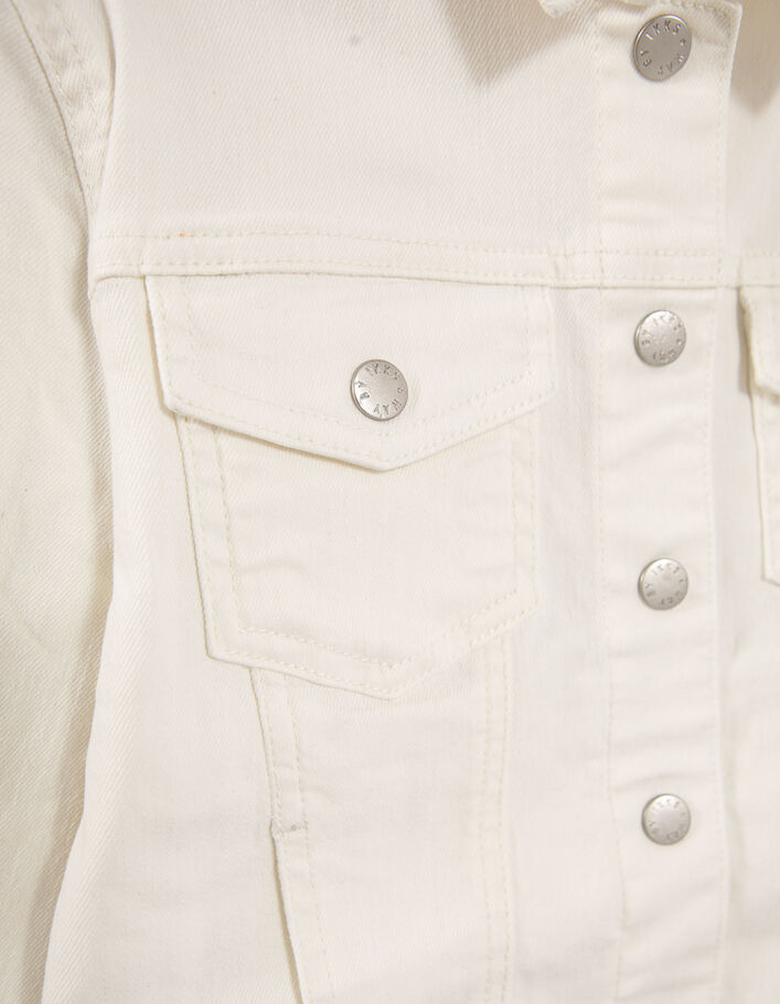 Gebroken wit jeansjasje upcycled meisjes - IKKS