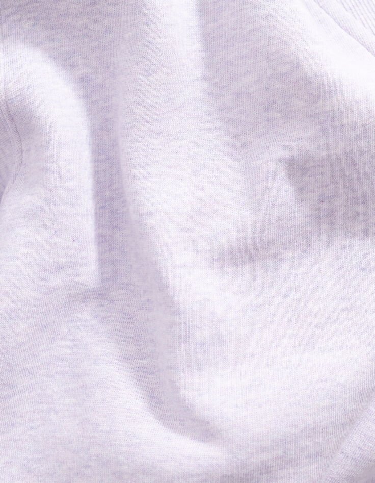 Fliederfarbenes Damen-Sweatshirt mit Rollkragen-8