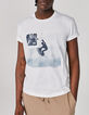 Tee-shirt blanc visuels guitariste-surfeur bio Homme-1