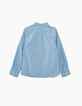 Chemise bleu ciel à col mao garçon -4