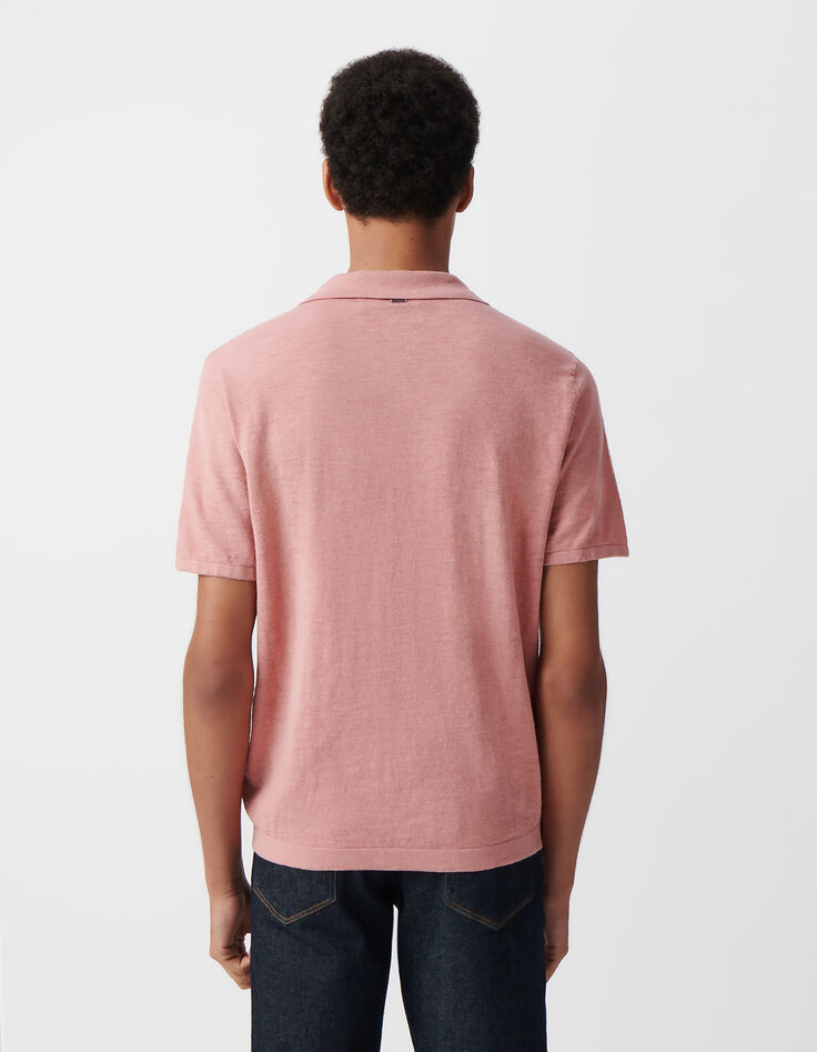 Men’s sakura slub knit polo shirt-3