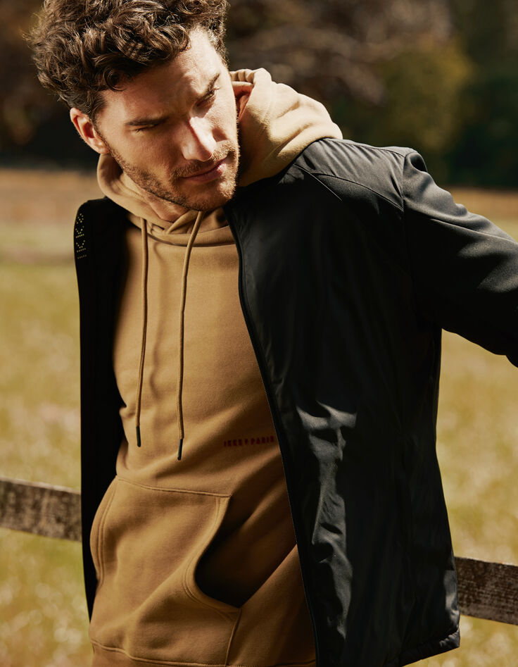 Sudadera visón con capucha con cordones IKKS Hombre-2