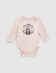 Baby’s light pink guitar graphic organic cotton bodysuit-1