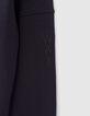 Marineblaues Jungensweatshirt mit Mesh-Details-4