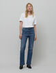 Women's blue green bootcut jeans-2