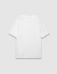T-shirt blanc col rond manches courtes Homme-5