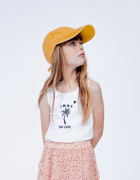 Camiseta tirantes color crudo encaje macramé espalda niña - IKKS