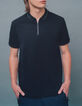 Polo noir DRY FAST maille piquée rayure verte Homme-2
