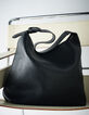 Sac noir cuir forme seau Taille L Femme -1