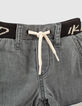 Light grey jeansbermuda babyjongens -2