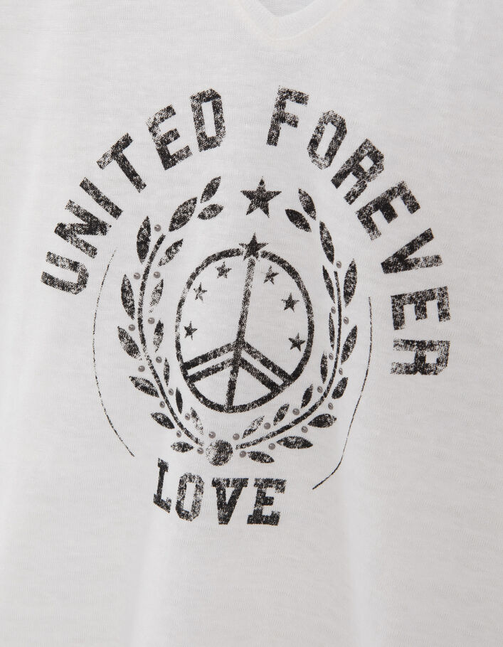 Camiseta blanca símbolo de la paz - IKKS