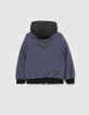 Boys&rsquo; slate bomber jacket with hood facing-5