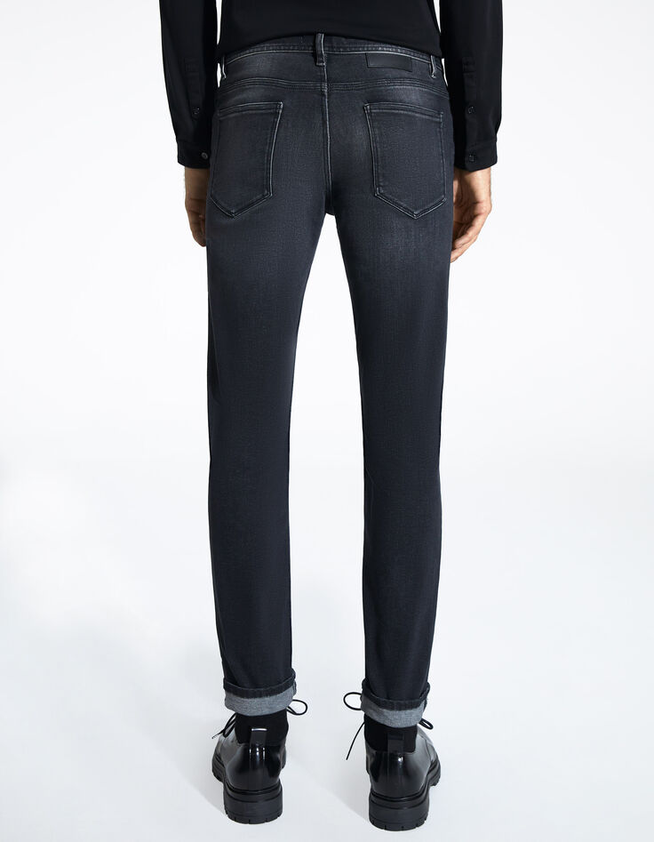 Anthrazitgraue SLIM-Herrenjeans aus Biobaumwolle Dave-3
