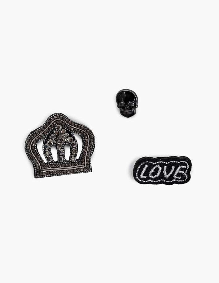 Women’s Crown Love and Vanitas 3-brooch gift set - IKKS