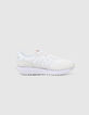 Baskets NEW BALANCE® blanche et rose à plateforme fille-6
