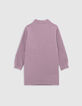 Girl's lilac cut-out sweatshirt dress-5