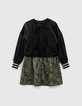 2-in-1 M&auml;dchenkleid mit Camouflageblumenprint und Sweatshirt-1