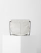 Bolso bandolera The Plum cuero blanco pitón-3