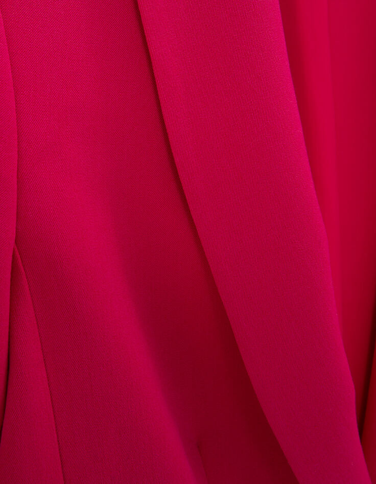 Veste de costume fuchsia loose Femme-4