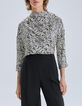 Blouse blanc cassé imprimé animalier Femme-2