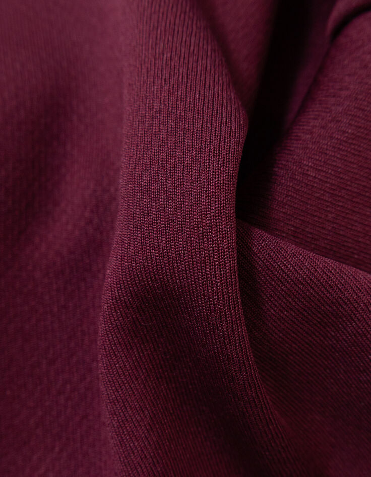 Robe bordeaux esprit sport bandes côtés fille-9