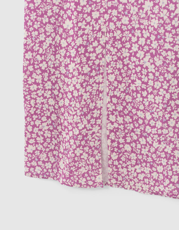Violetter LENZING&trade; ECOVERO&trade;-M&auml;dchenrock mit G&auml;nsebl&uuml;mchenprint-4
