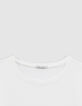 Tee-shirt col rond blanc visuels fruits-3